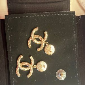 Gold drop earrings wore couple times